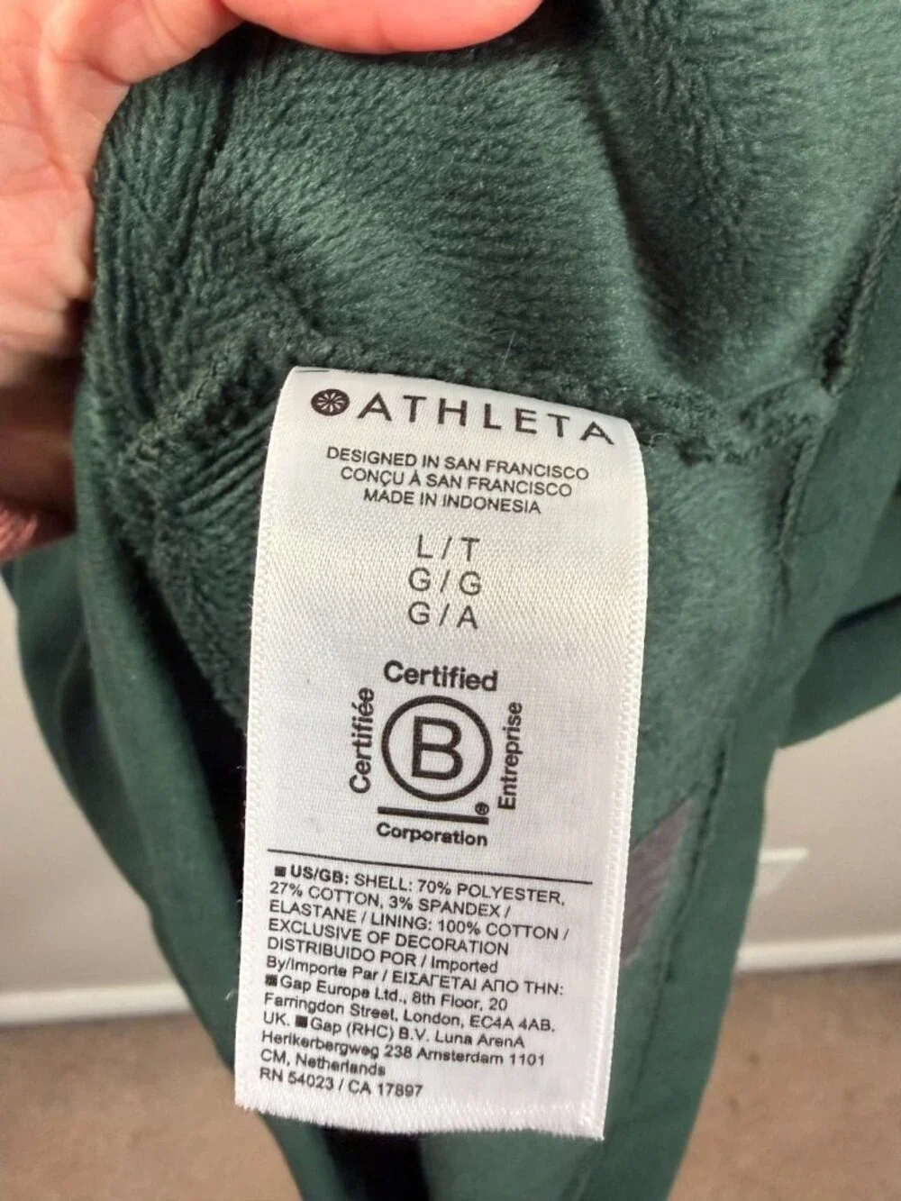 Athleta fleece lining
